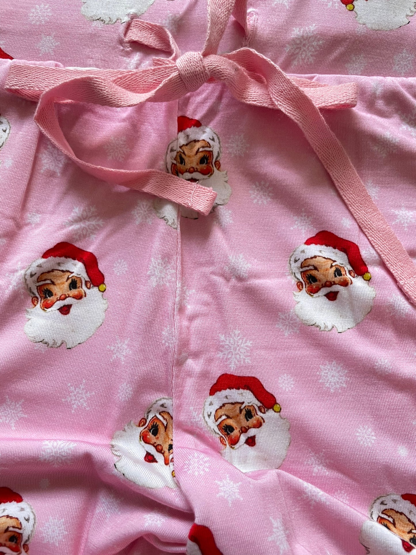 Pink Vintage Santa Adult PJ bottoms